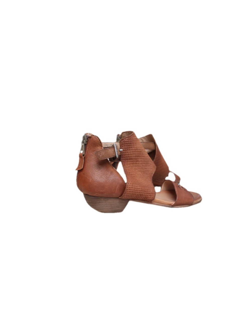 Miz Mooz Leather Cutout Sandals Caribe Brandy size EU 39 size US 8.5 9